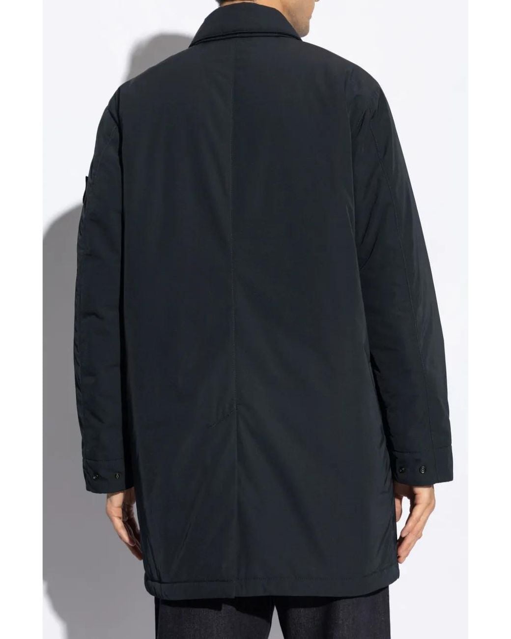 Stone Island Blue Primaloft Padded Coat for men