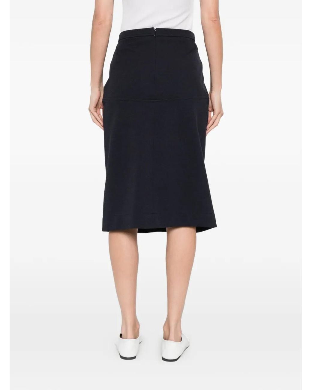 Jil Sander Blue Panelled Skirt