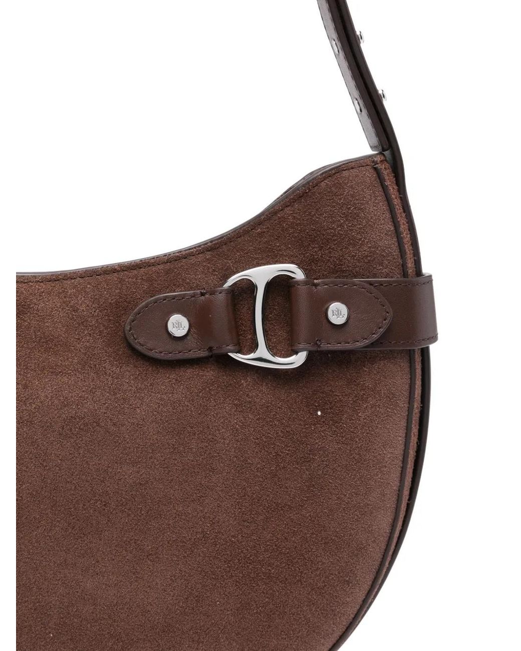 Ralph Lauren Brown "Tasha" Large Shoulder Bag