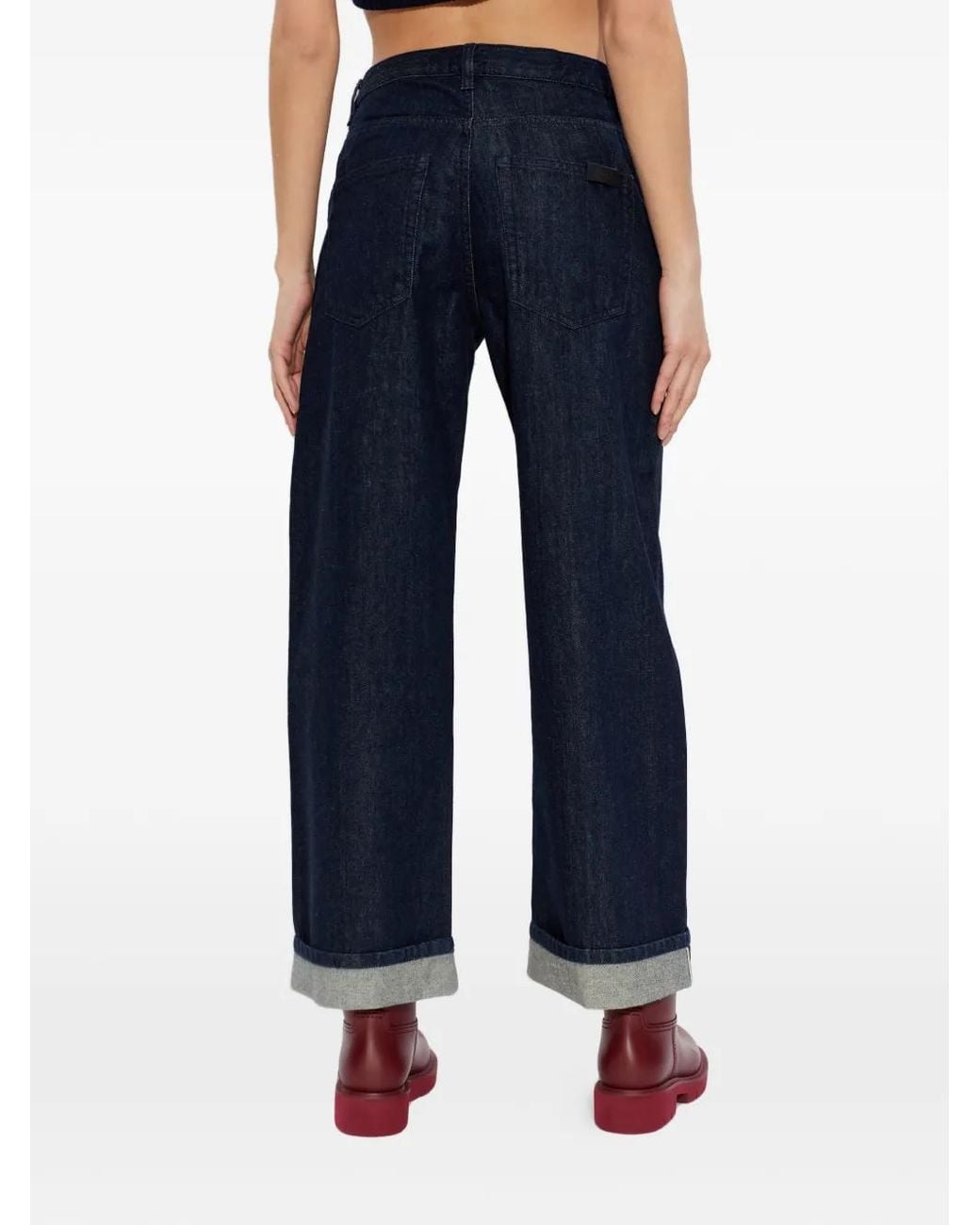 Moncler Blue Pantalon À Chevilles Resserrées