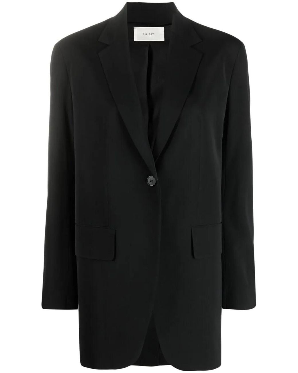 The Row Black Obine Single-Breasted Blazer