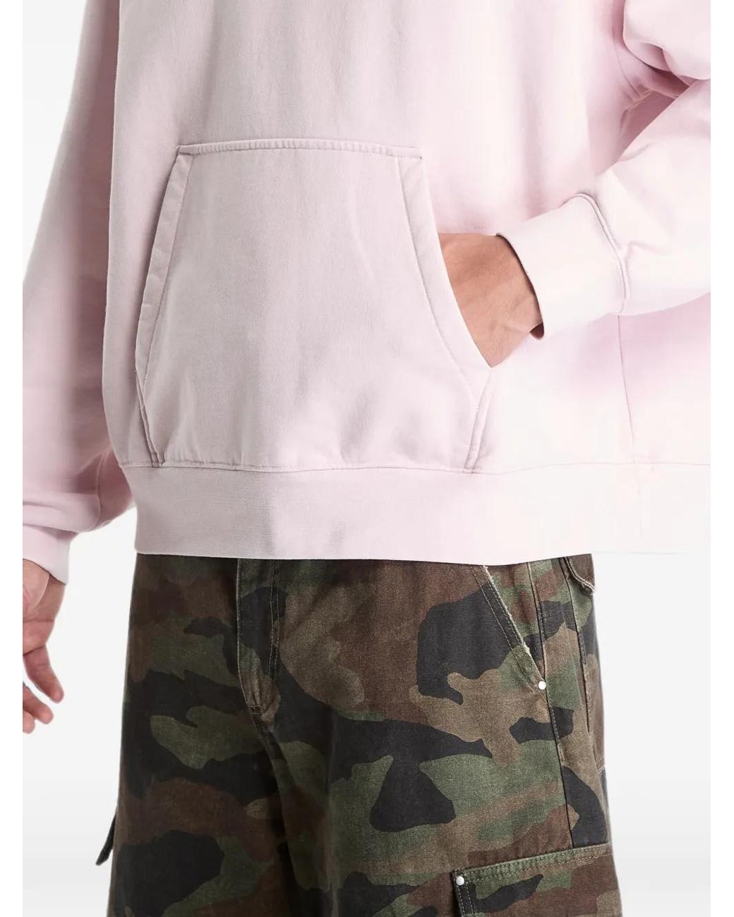 Vans Pink Logo-Patch Hoodie for men