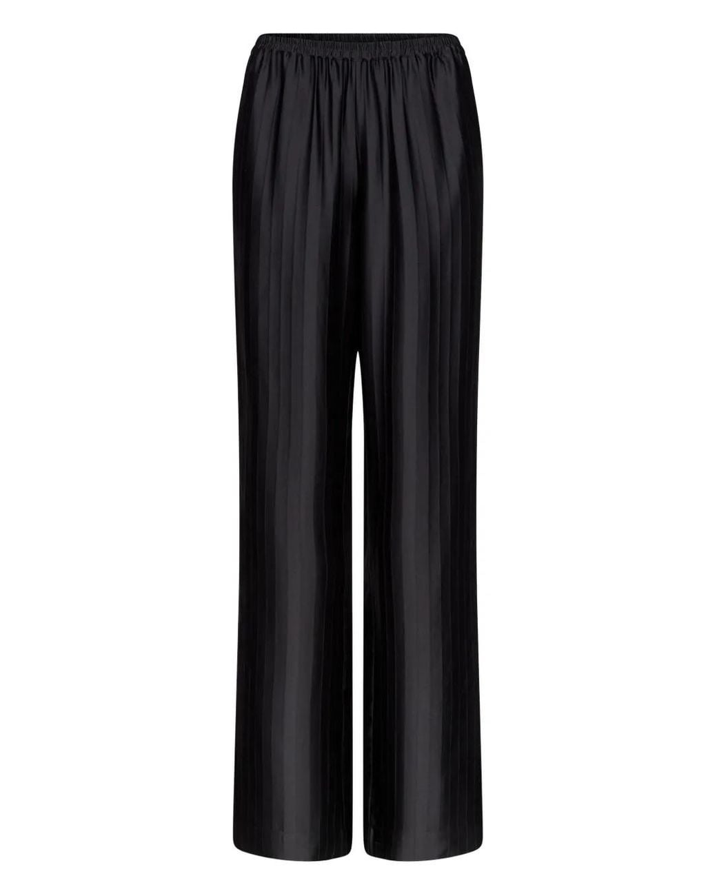 Loulou de Saison Black Kadala Striped Elasticated Trousers