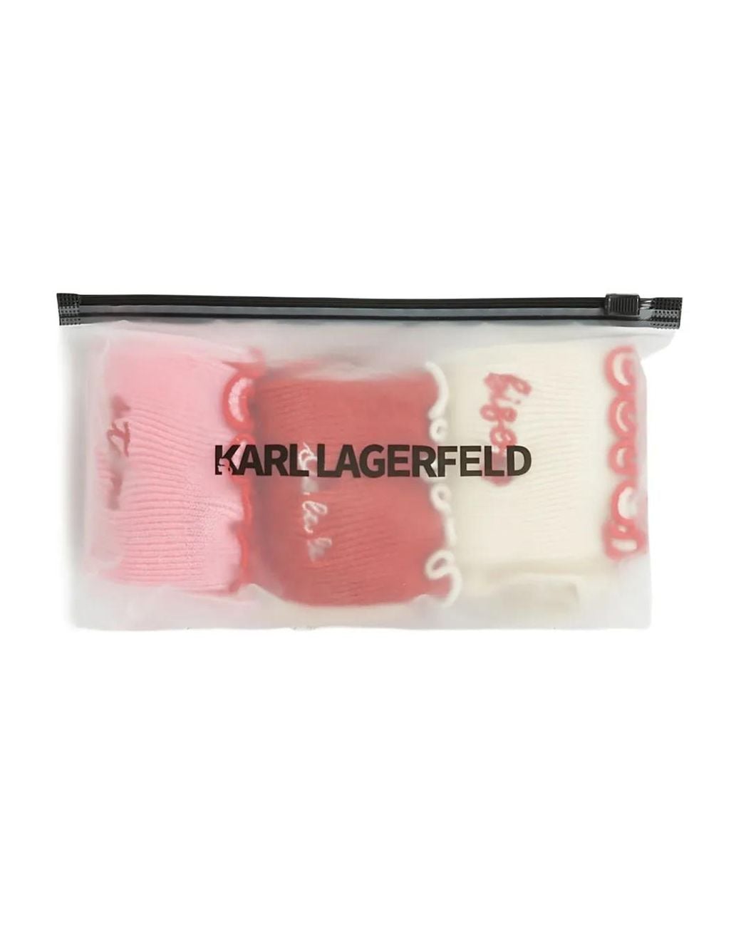 Karl Lagerfeld Red Love-Note Socks (Pack Of Three)