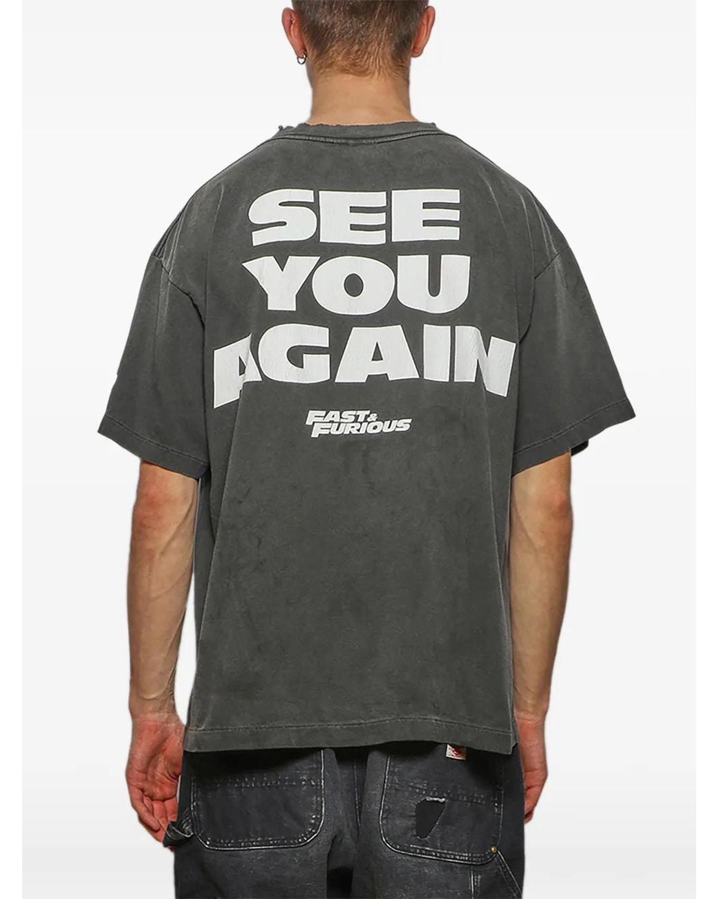 SAINT Mxxxxxx Gray X Fast & Furious T-Shirt for men