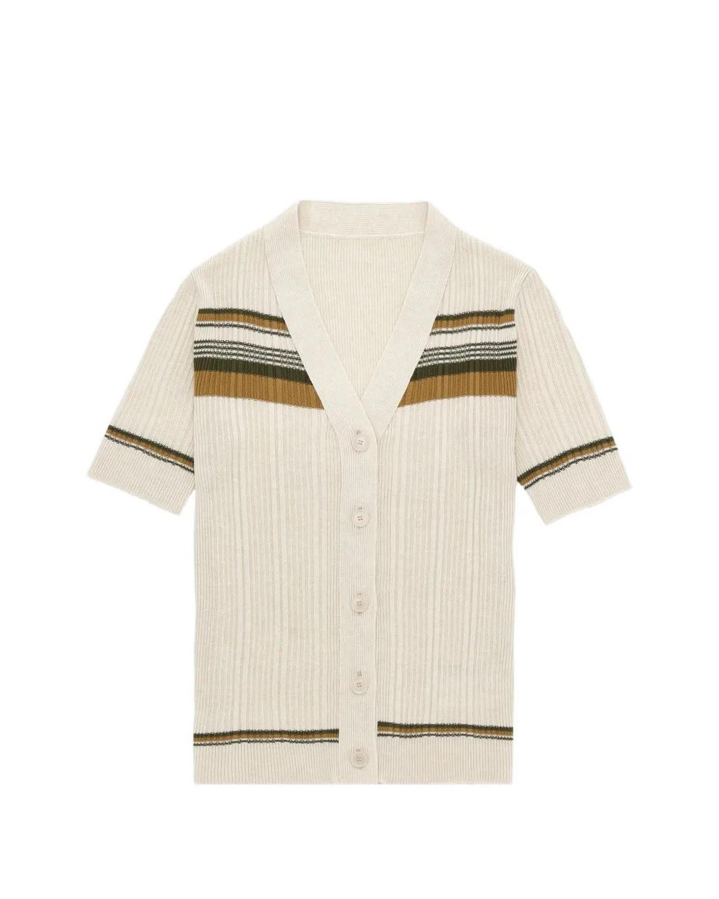 Fortela Natural Striped Button Shirt