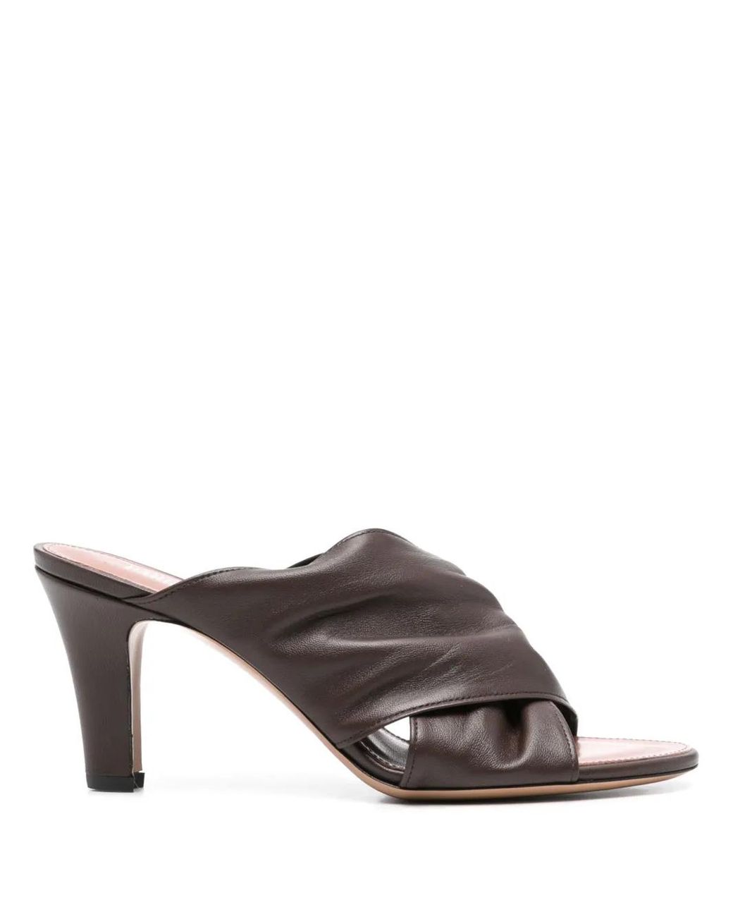 Paris Texas Brown Maria Leather Mules
