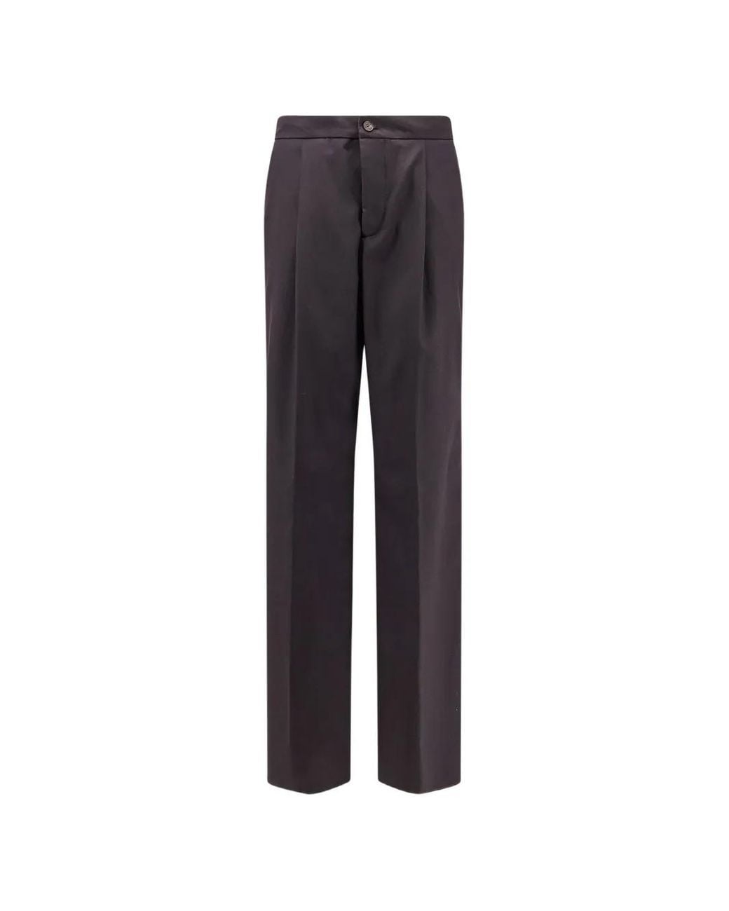Hevò Blue Pantalon Droit À Design Plissé for men