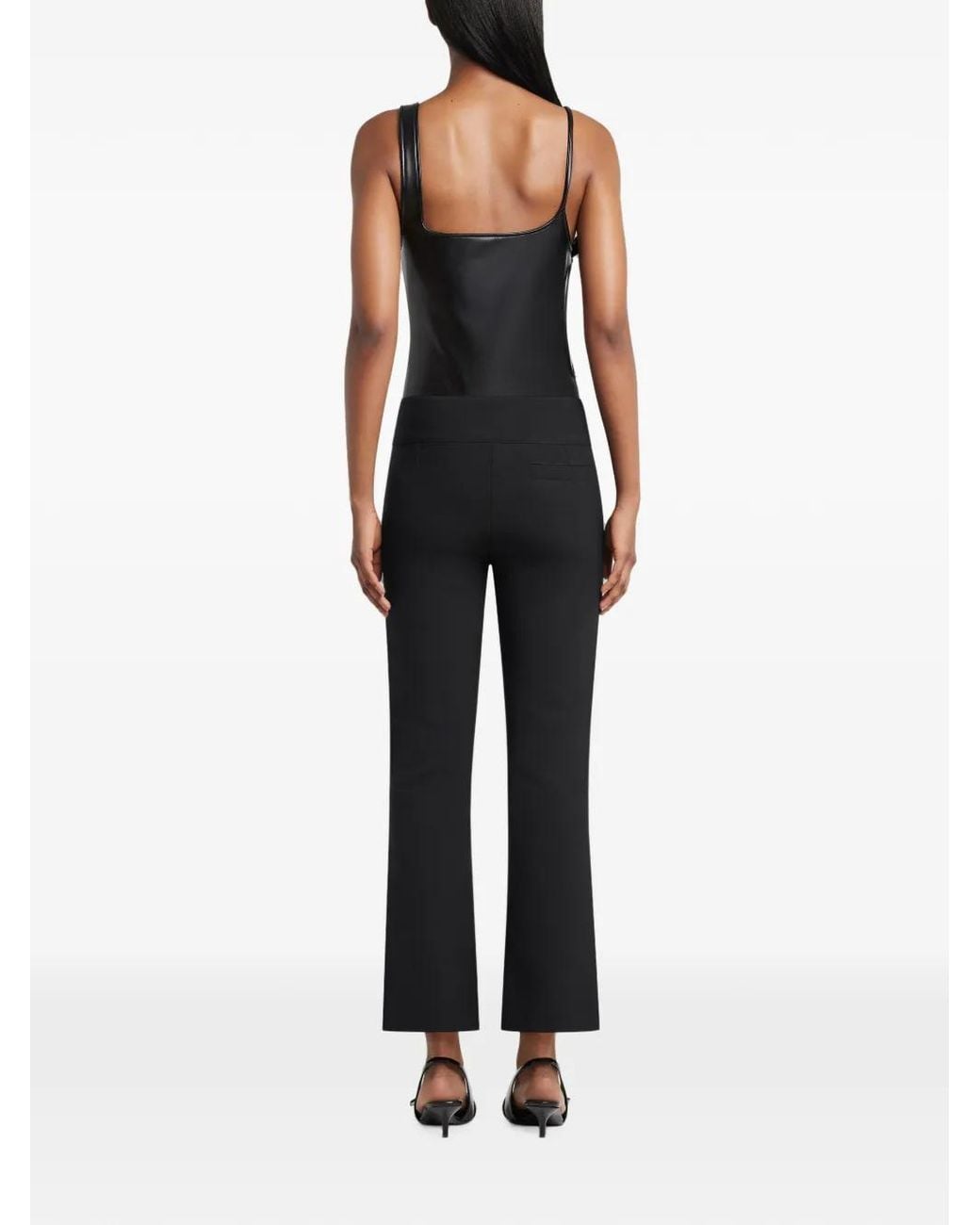 Courreges Black Buckle Cut-Out Bodysuit