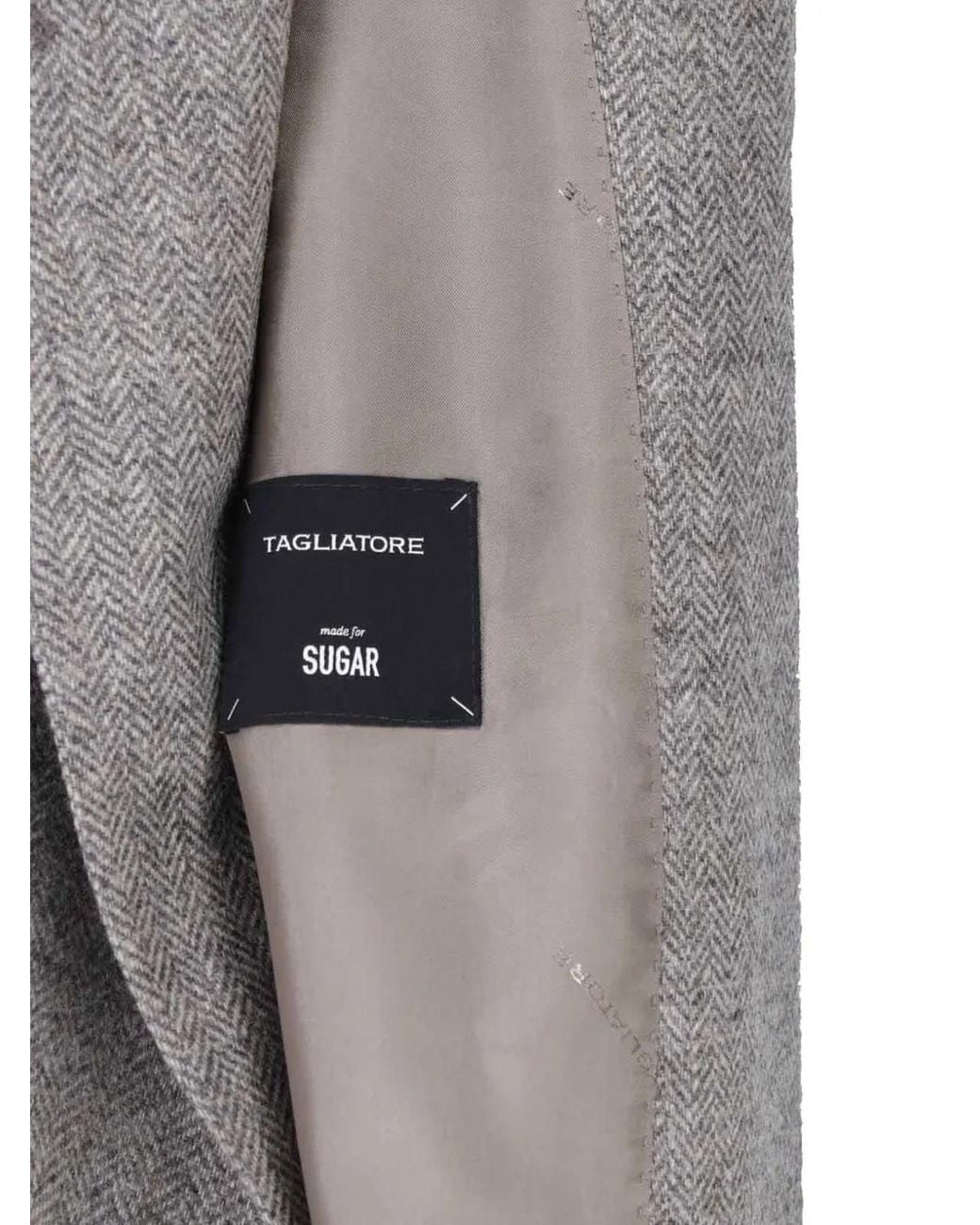 Tagliatore Gray Jasmine Herringbone Double-Breasted Jacket