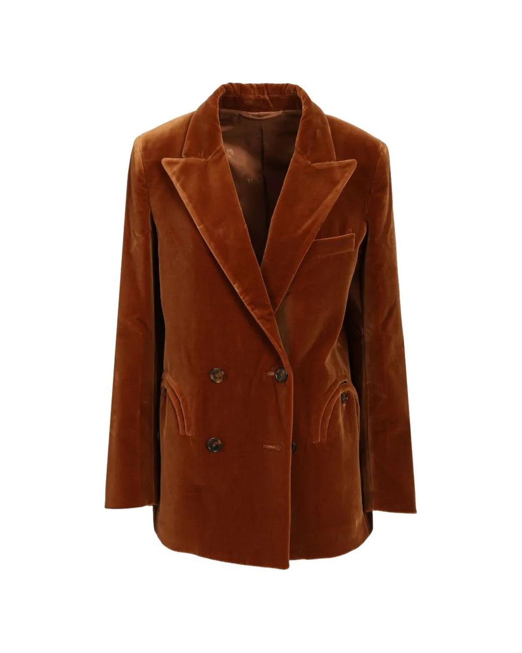 Blazé Milano Brown Blazer Everynight En Velours