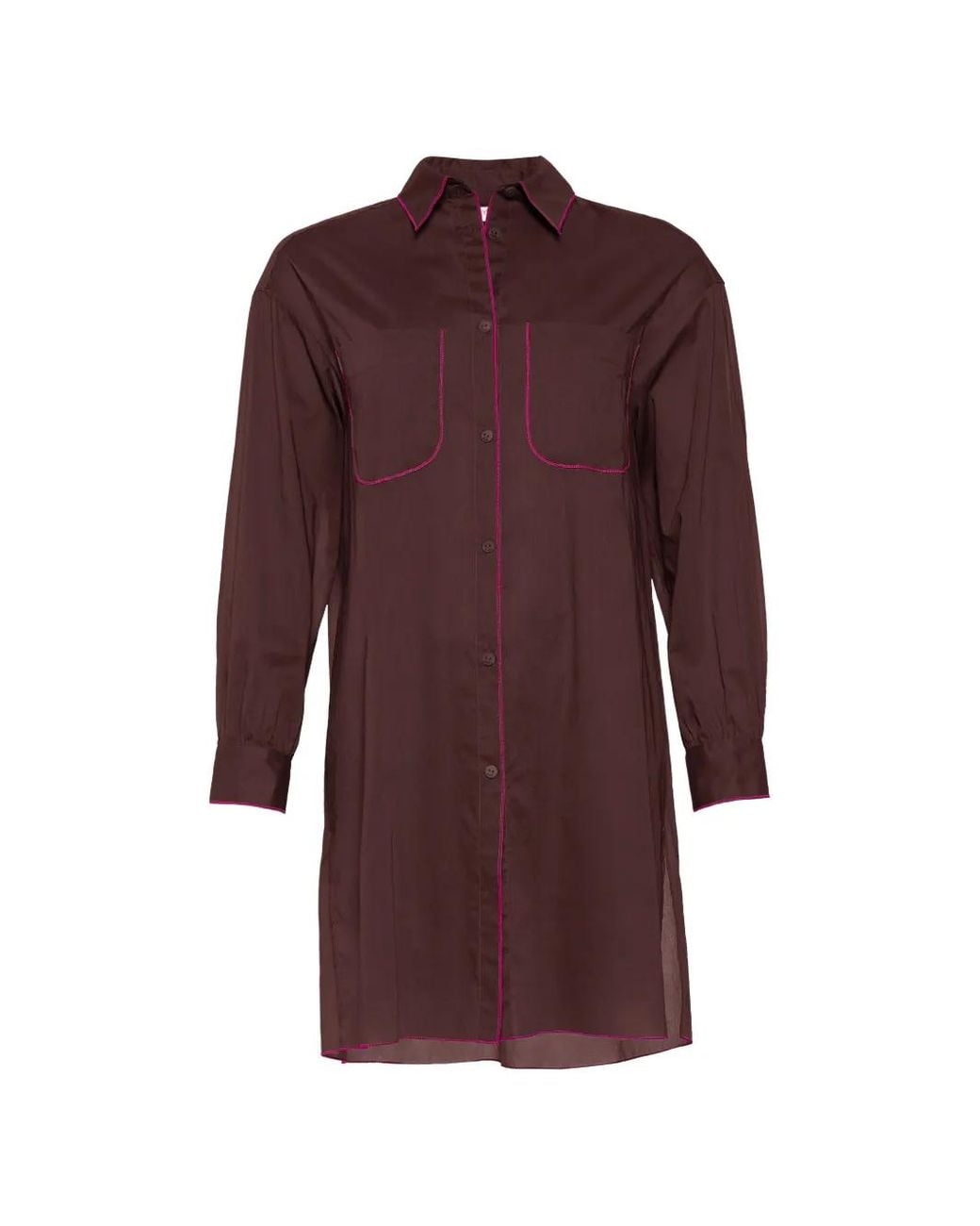 Eres Purple Phare Contrast-Trimmed Shirt