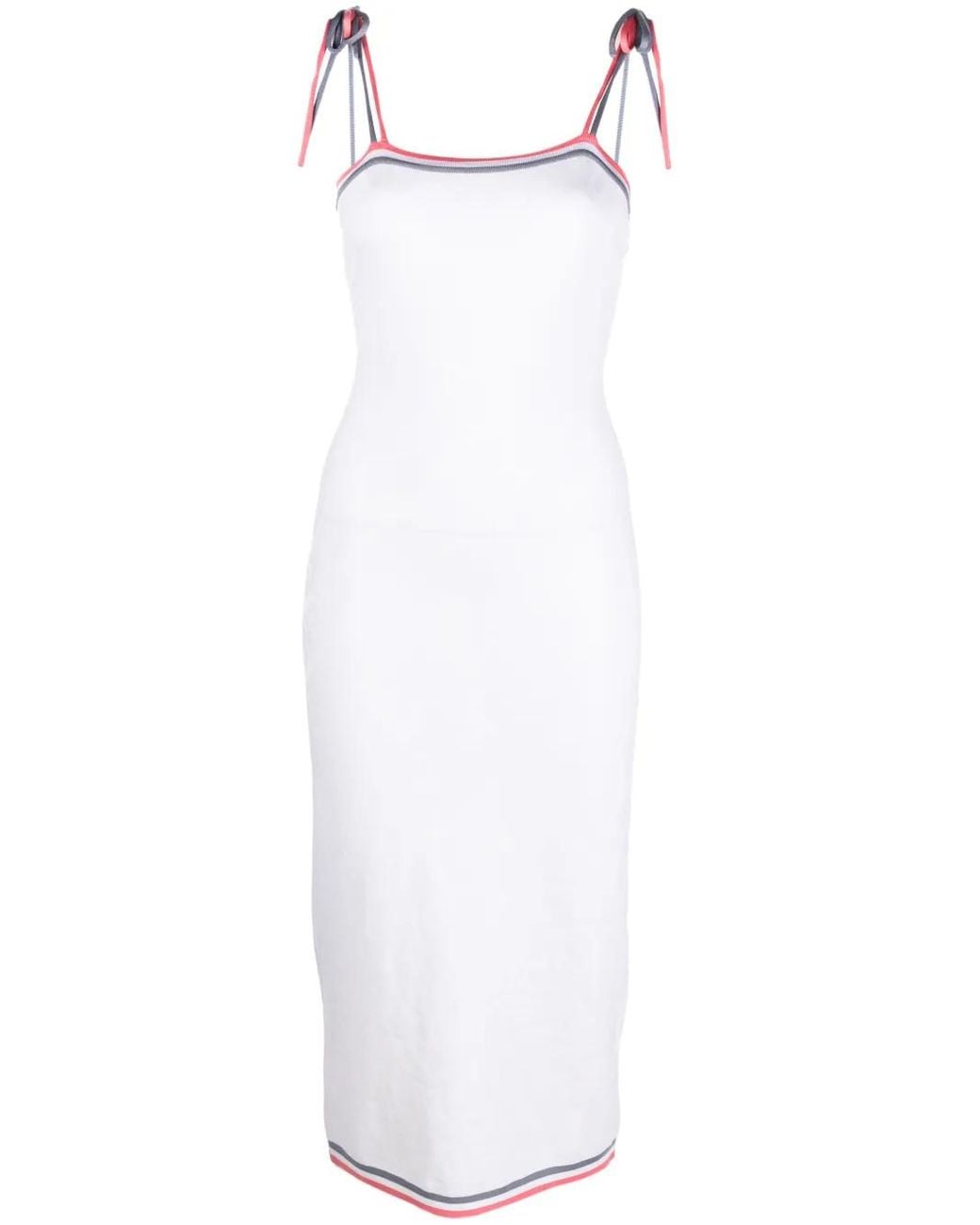 Fendi White Ff Midi Dress