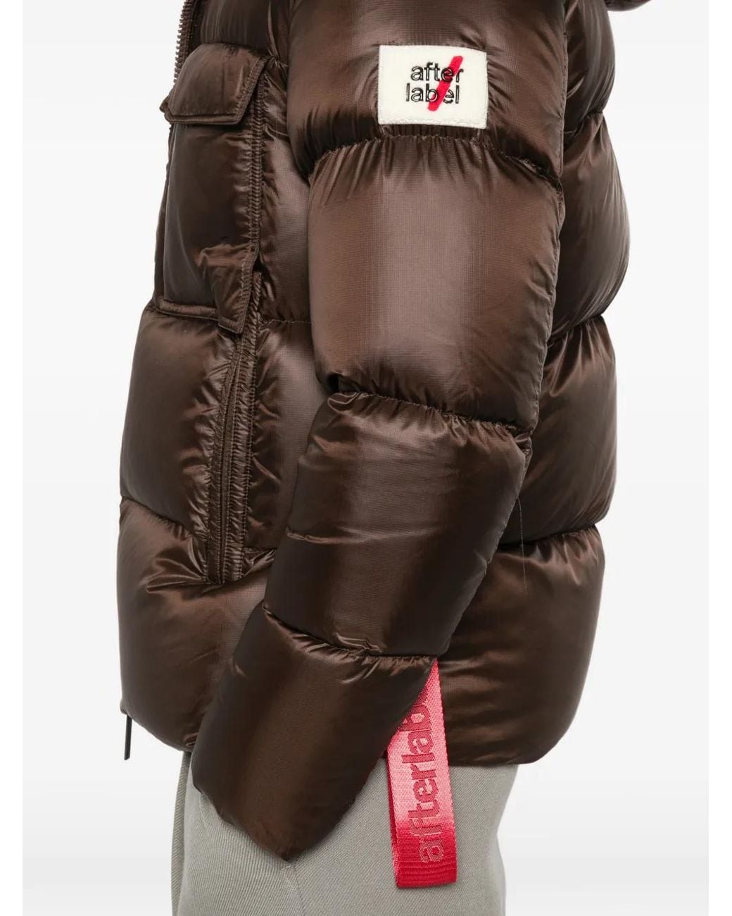 AFTER LABEL Brown Katalla Chest-Pocket Hooded Jacket for men