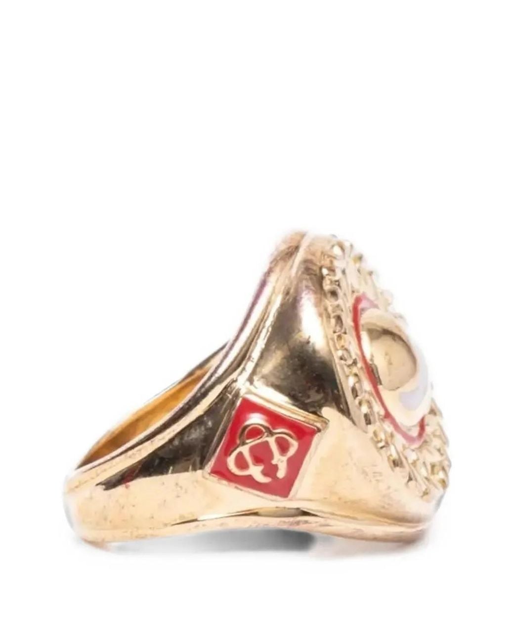 Casablanca Metallic Sports Medallion Ring