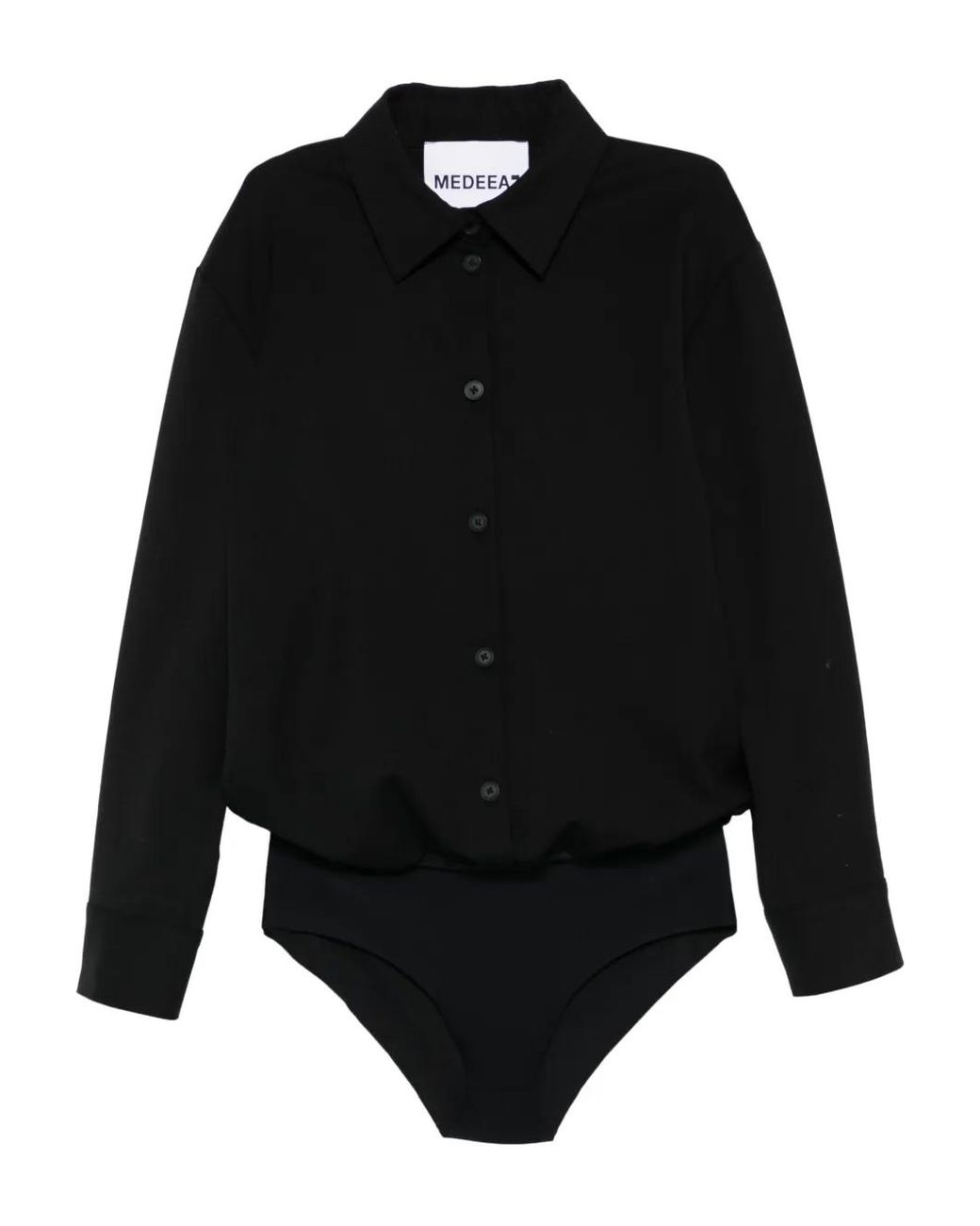 MEDEA Black Button Bodysuit