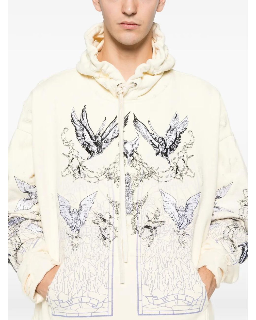 Who Decides War White Ascension Hoodie for men