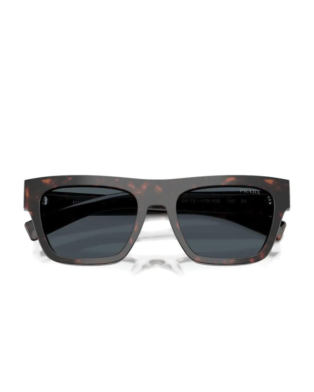 Prada Gray Square-Frame Tortoiseshell-Effect Sunglasses for men