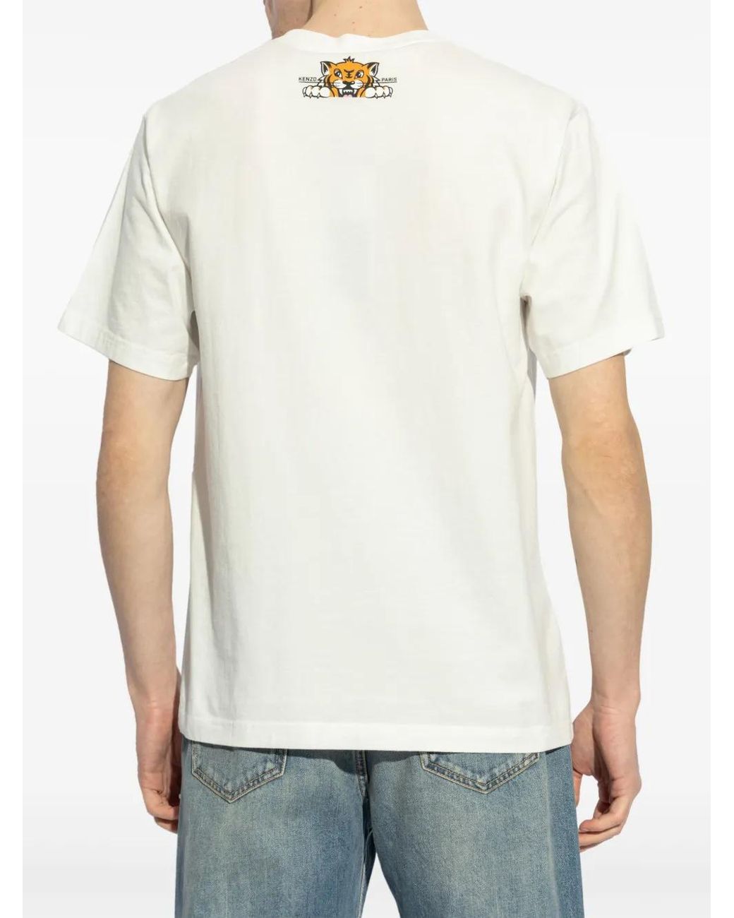 KENZO White Happy Tiger Classic Tshirt
