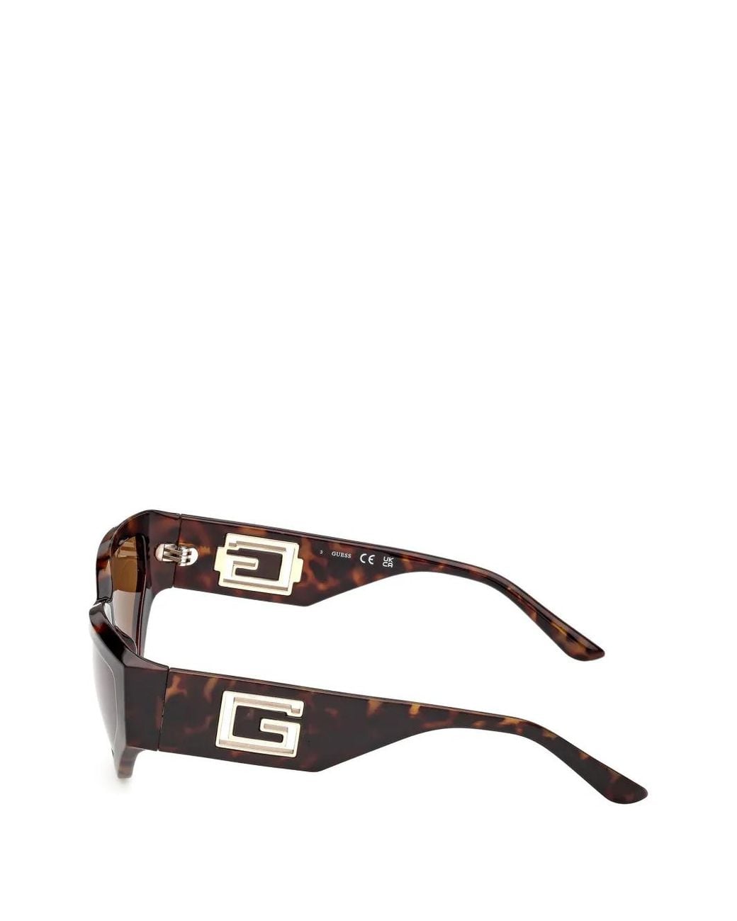 GUESS EYEWEAR Brown Tortoiseshell-Effect Cat-Eye Sunglasses