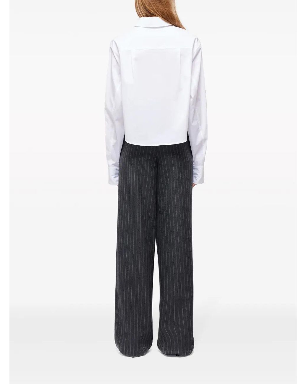 Jonathan Simkhai White Renata Cropped-Hemd