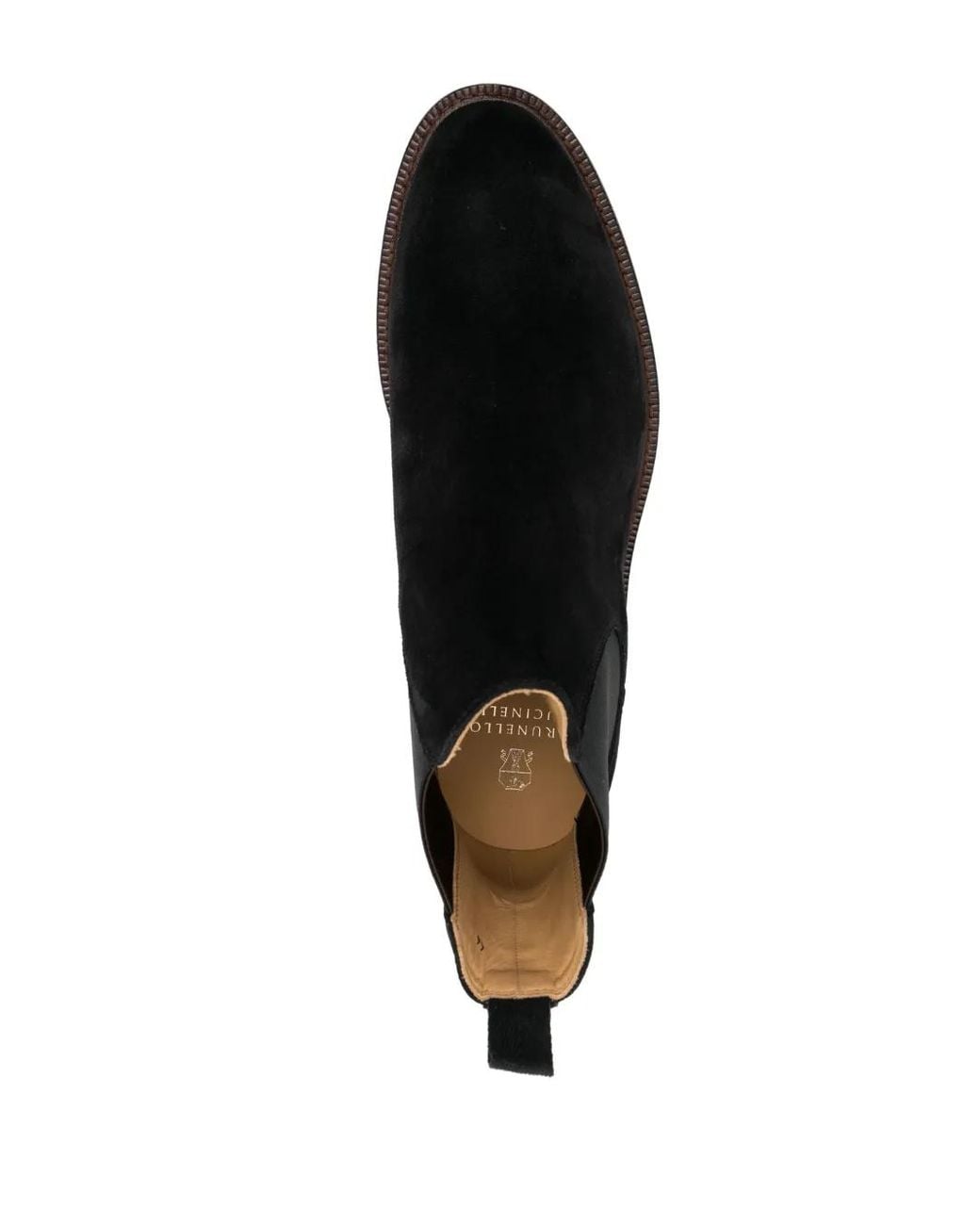 Brunello Cucinelli Black Suede Chelsea Boots for men