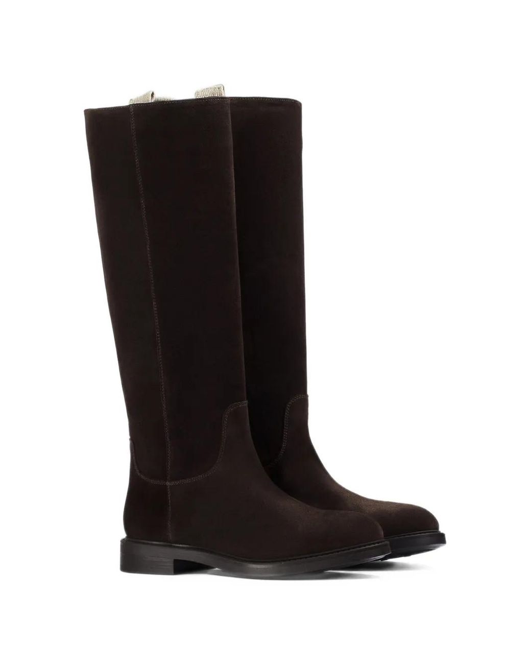 Doucal's Black Knee-High Leather Boots
