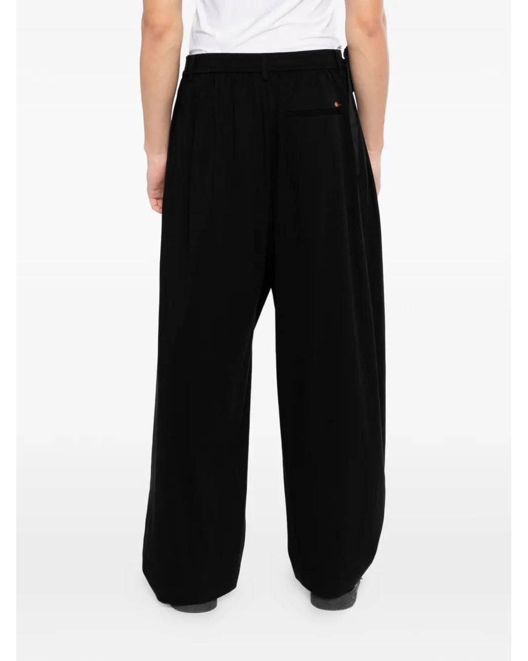 CROQUIS Black Tapered Drawstring Trousers for men