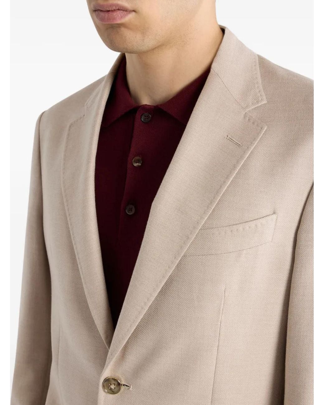 Etro Natural Single-Breasted Cotton-Blend Jacket for men