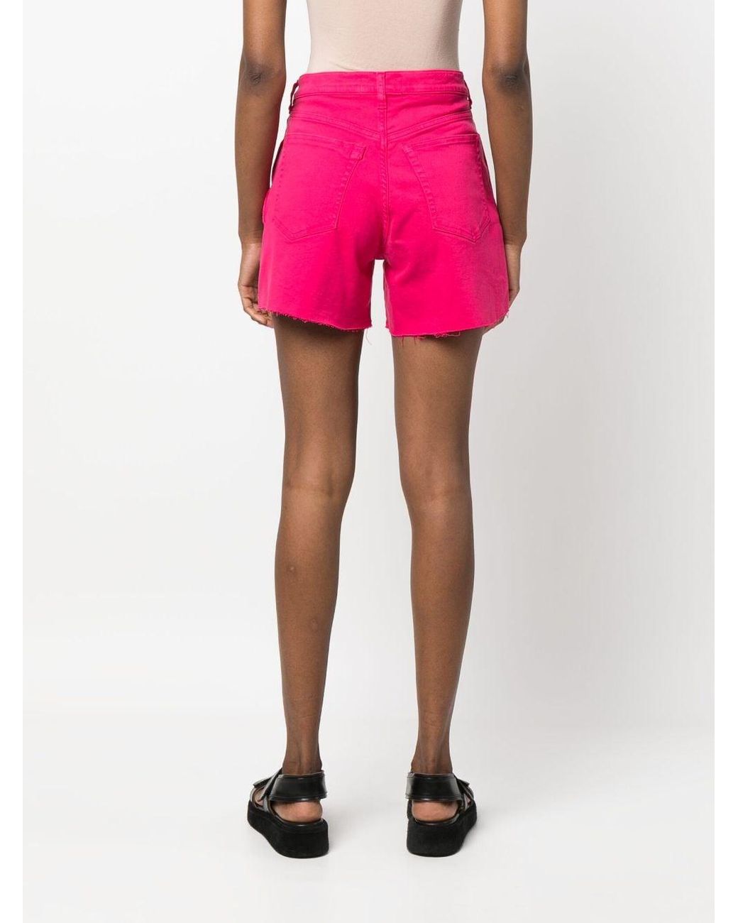 3x1 High-waisted Denim Shorts in Pink | Lyst UK