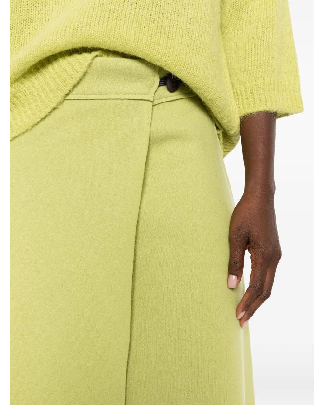 Niu Green Jupe Mi-Longue À Boutonnière