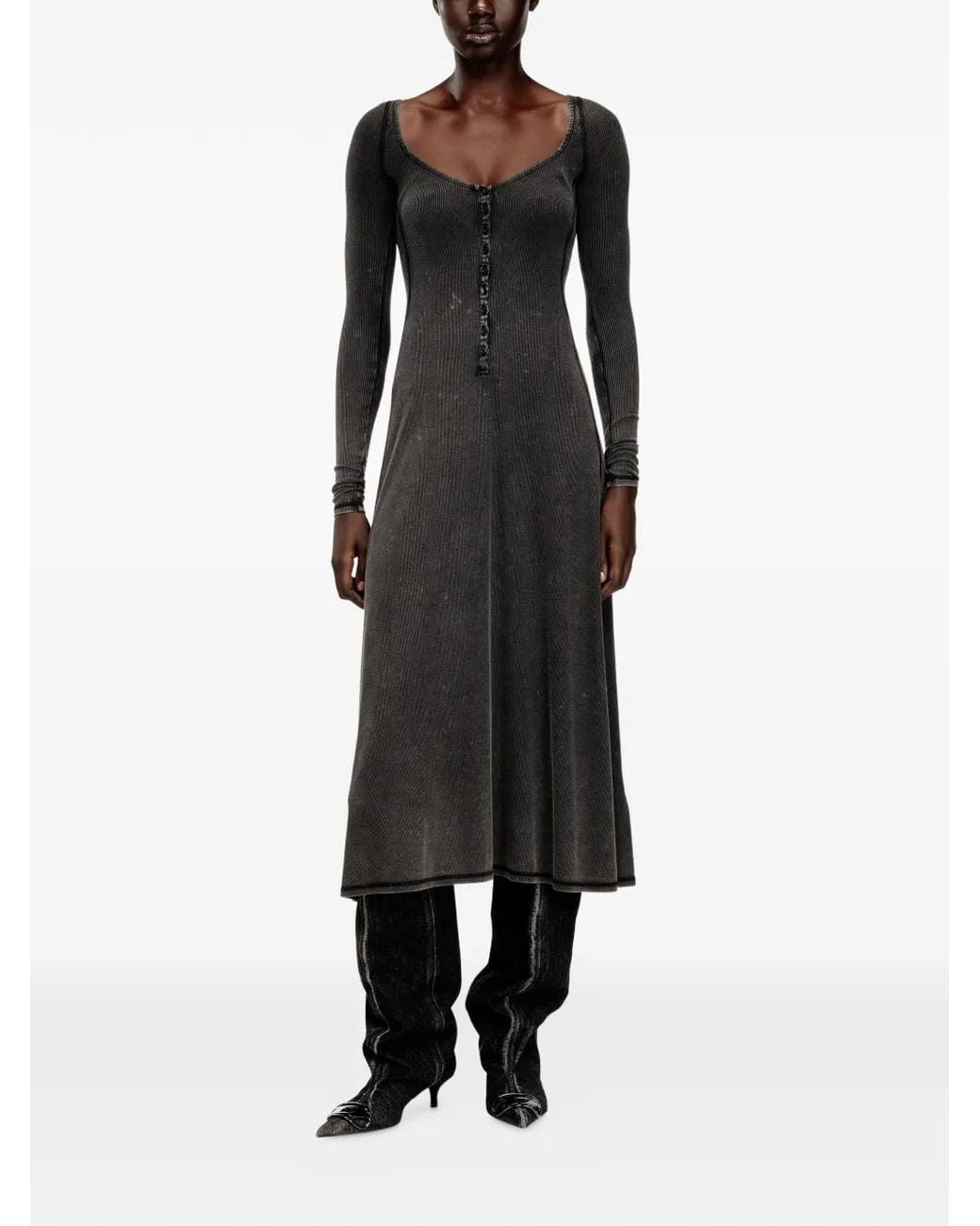 DIESEL Black Midi Dress