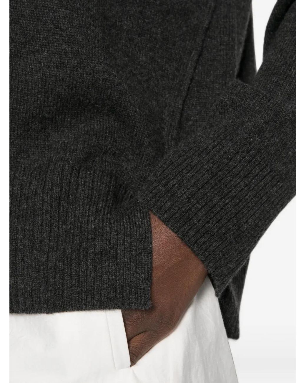 Be You Black Side-Slit Sweater