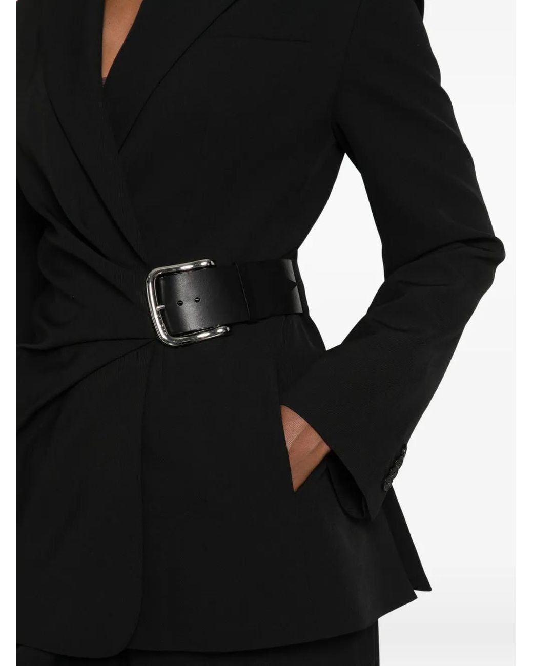 Blazer Con Cinturón Loewe de color Black