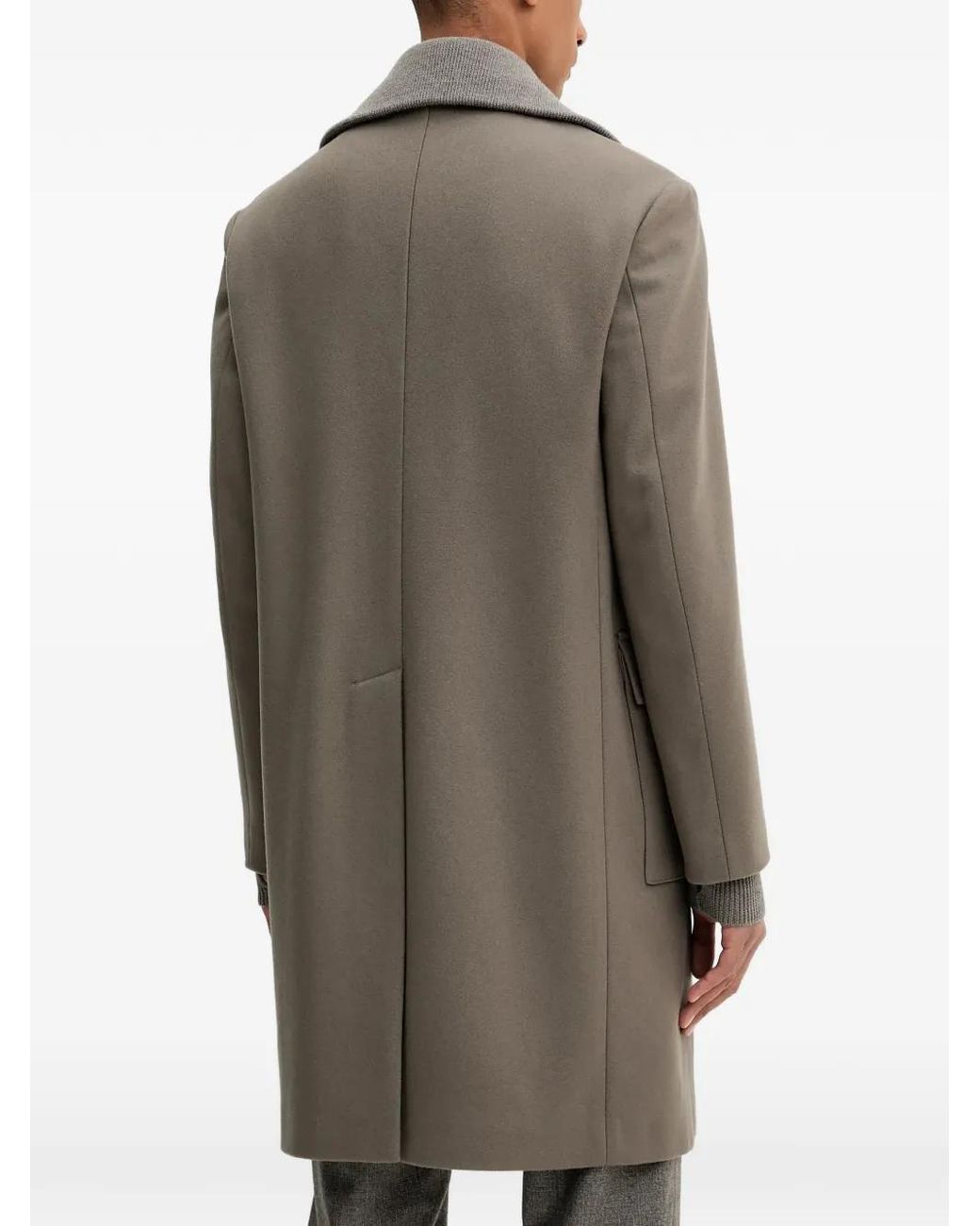 Barena Gray Double-Breasted Coat for men