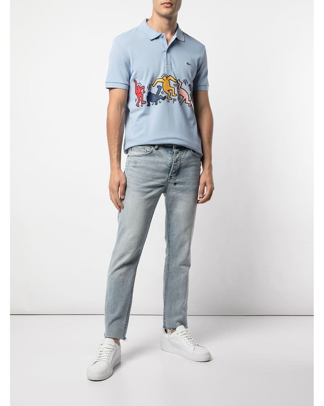 Lacoste X Keith Haring Polo Shirt in Blue for Men | Lyst Canada
