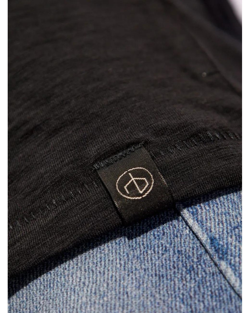Rag & Bone Black Mini Slub Crew-Neck T-Shirt