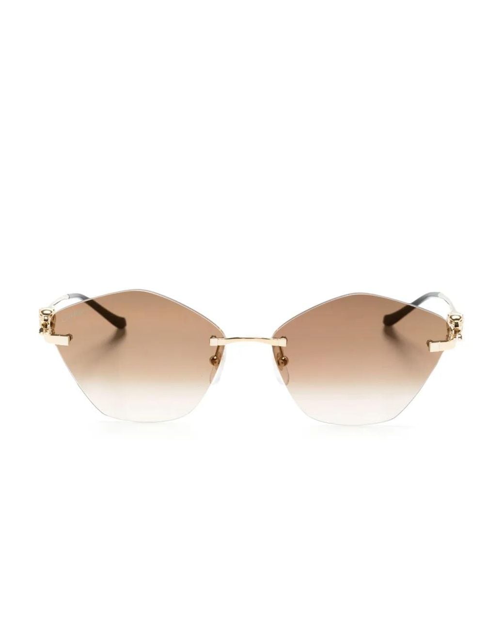 Cartier Natural Panthère De Cartier Geometric-Frame Sunglasses