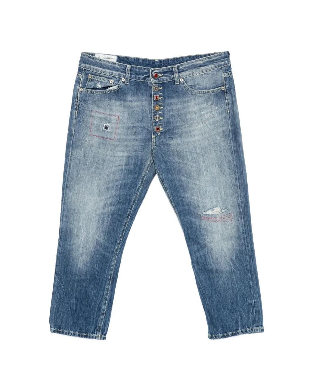Dondup Gerafelde Jeans in het Blue