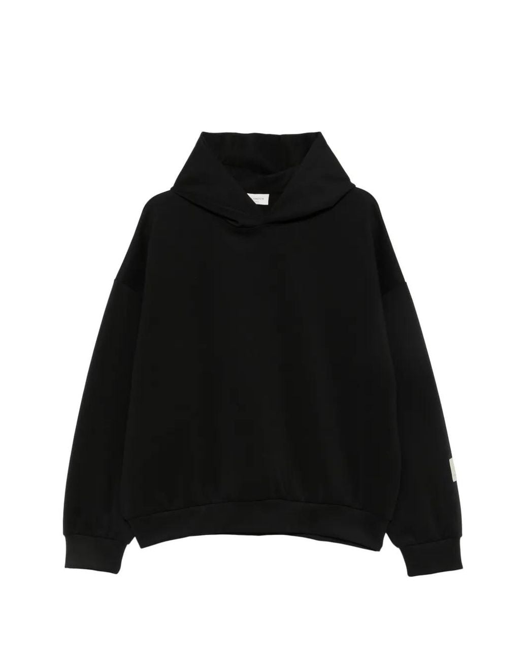 Yes London Black Logo-Patch Hoodie for men