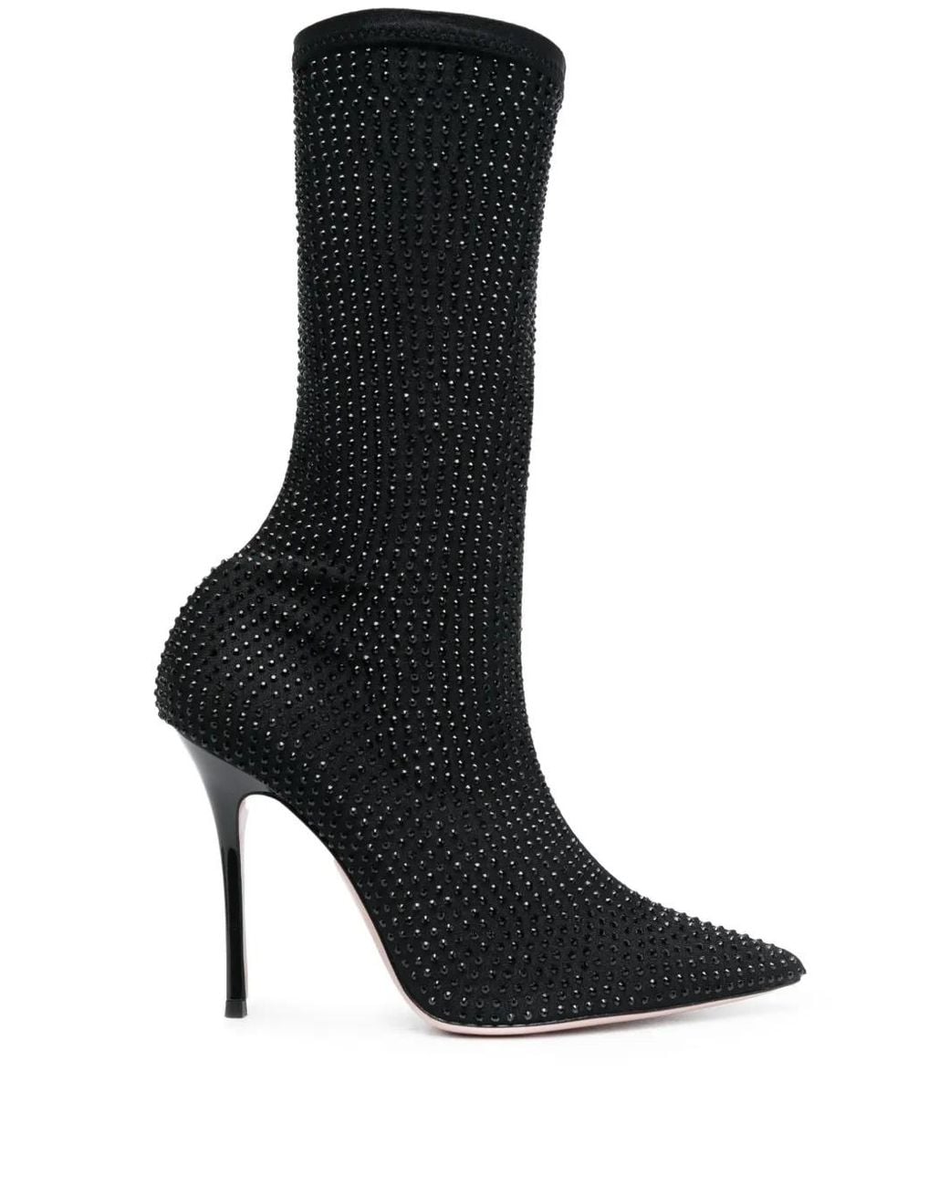 Gedebe Black Logan Crystal-Embellished Boots