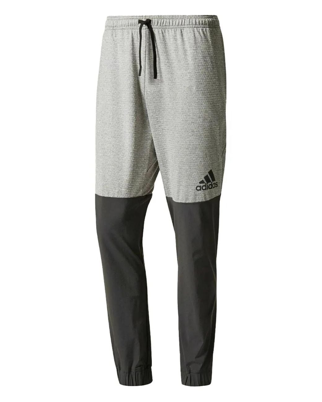 Adidas Gray Drawstring Track Pants for men