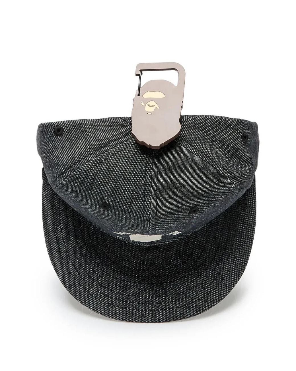 A Bathing Ape Black Logo Denim Cap