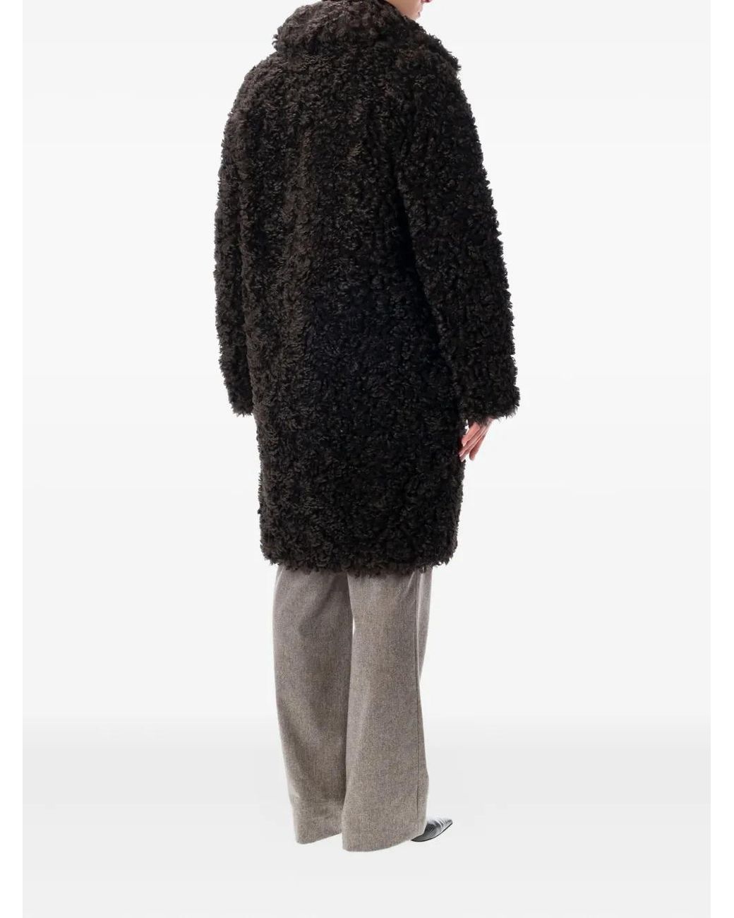 Stand Studio Black Textured Coat