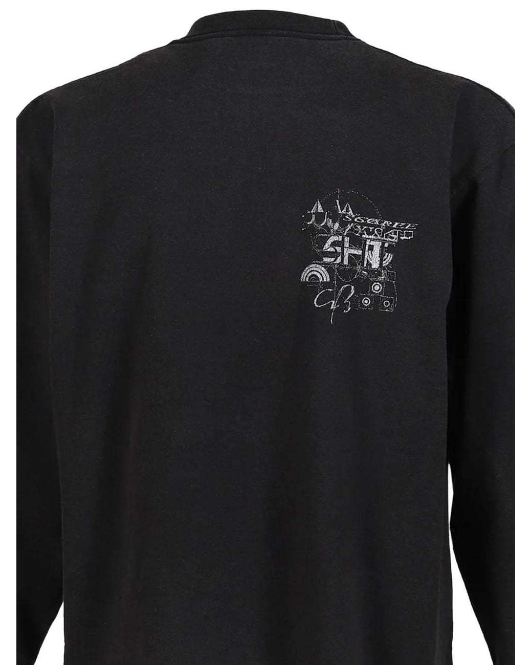 SHT Black Toby Graphic-Print Long-Sleeve T-Shirt for men