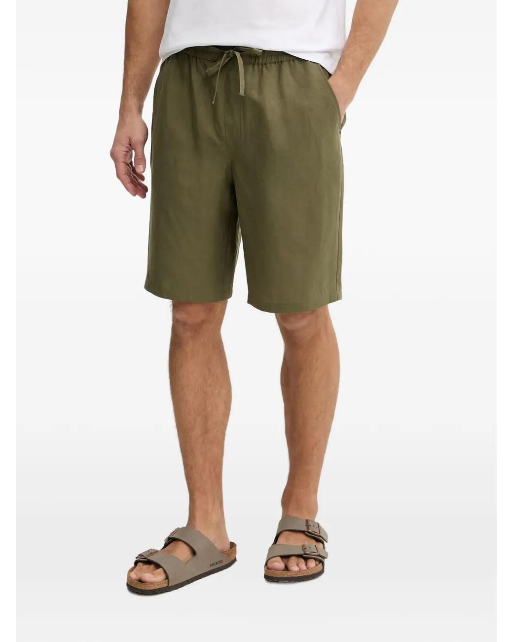 Guess Green Drawstring-Waist Shorts for men