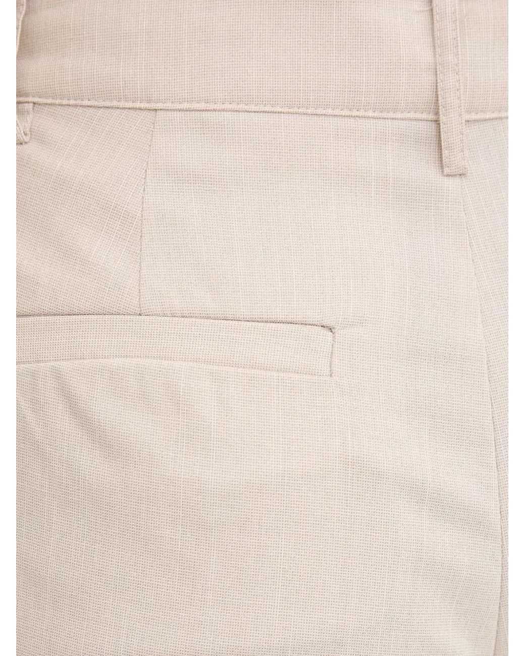 Guess Natural Cropped Tailored Trousers