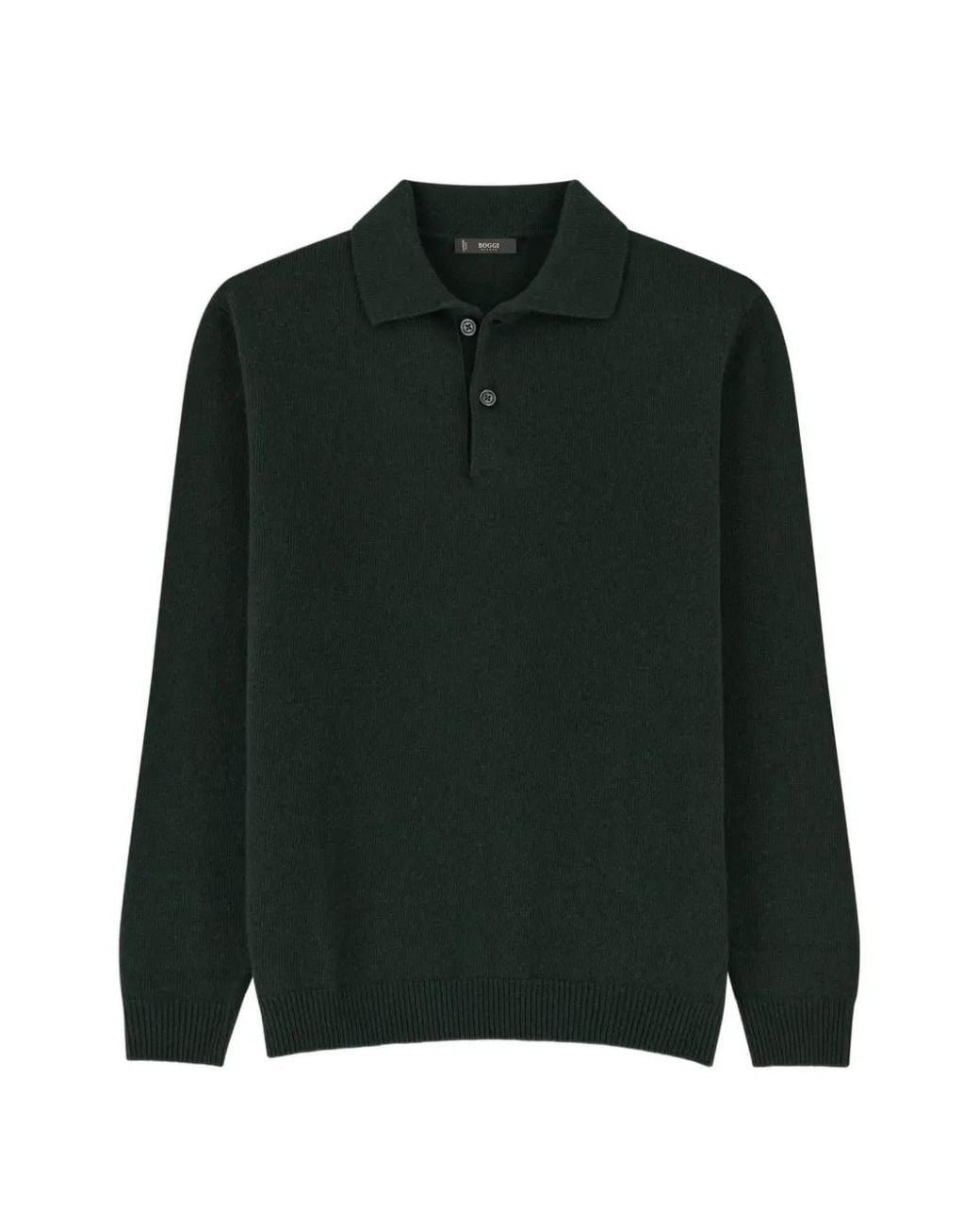 Boggi Green Knitted Polo Shirt for men