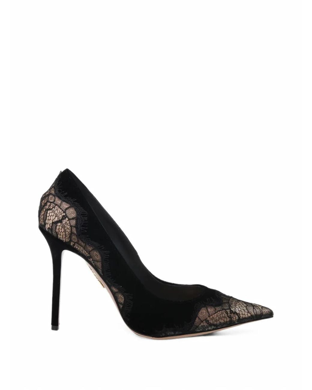 Aquazzura Black Velvet Meadow Pumps 105