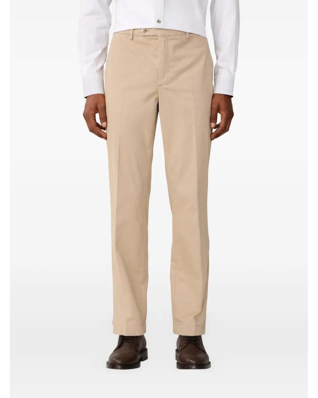 Hackett Natural Sanderson Belt-Loop Trousers for men